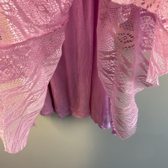 NWT Free People Coquette Mock Neck Long Sleeve Wisteria Lace Dress Size Large - Picture 6 of 16